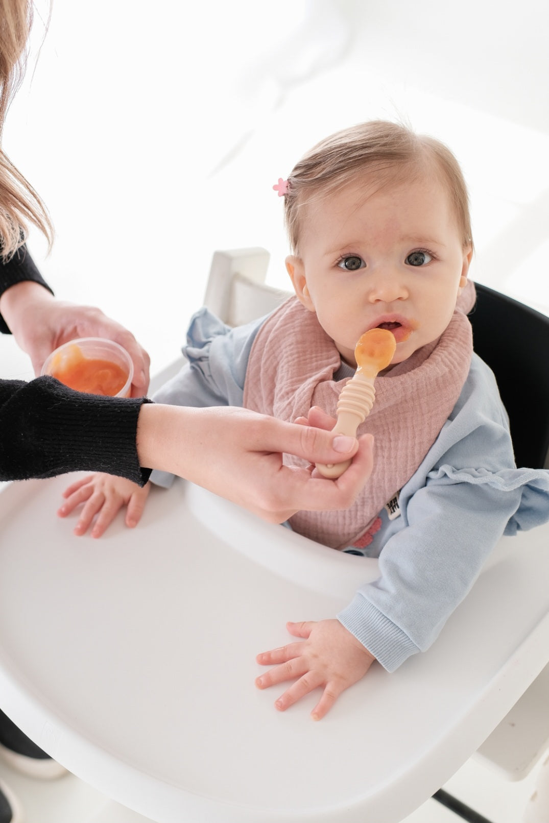 Little Weasel Stage 1: Baby Training Spoons - Blush / Pink Rose (Set of 2)
