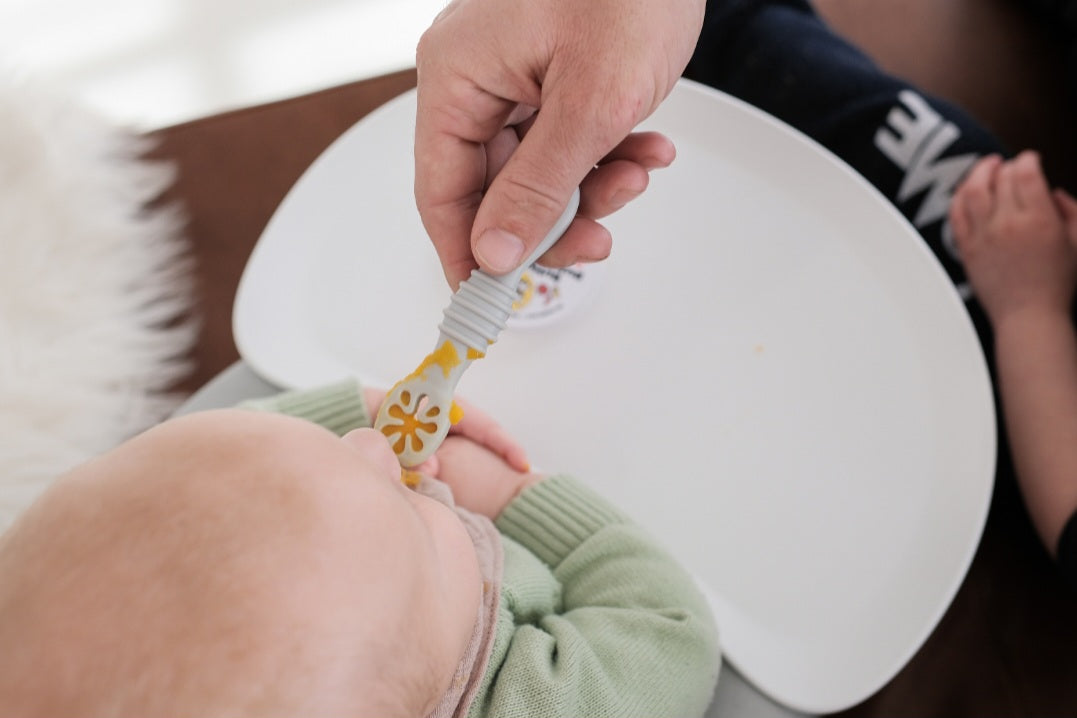 Little Weasel Stage 1: Baby Training Spoons - Cloud Grey (Set of 2)