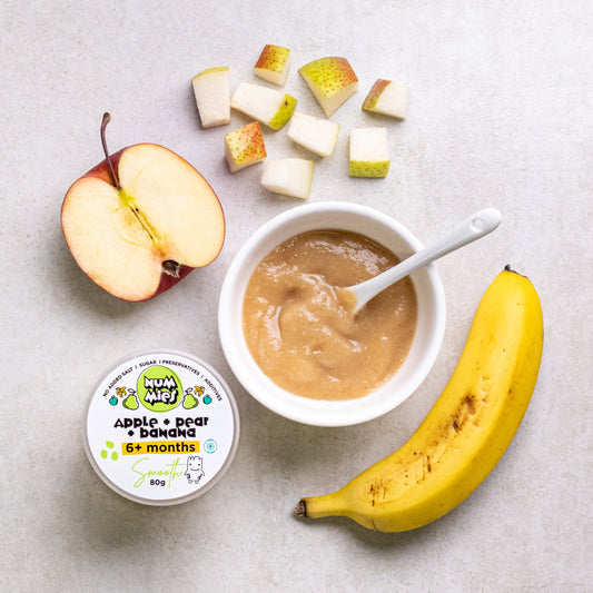 Apple, Pear + Banana